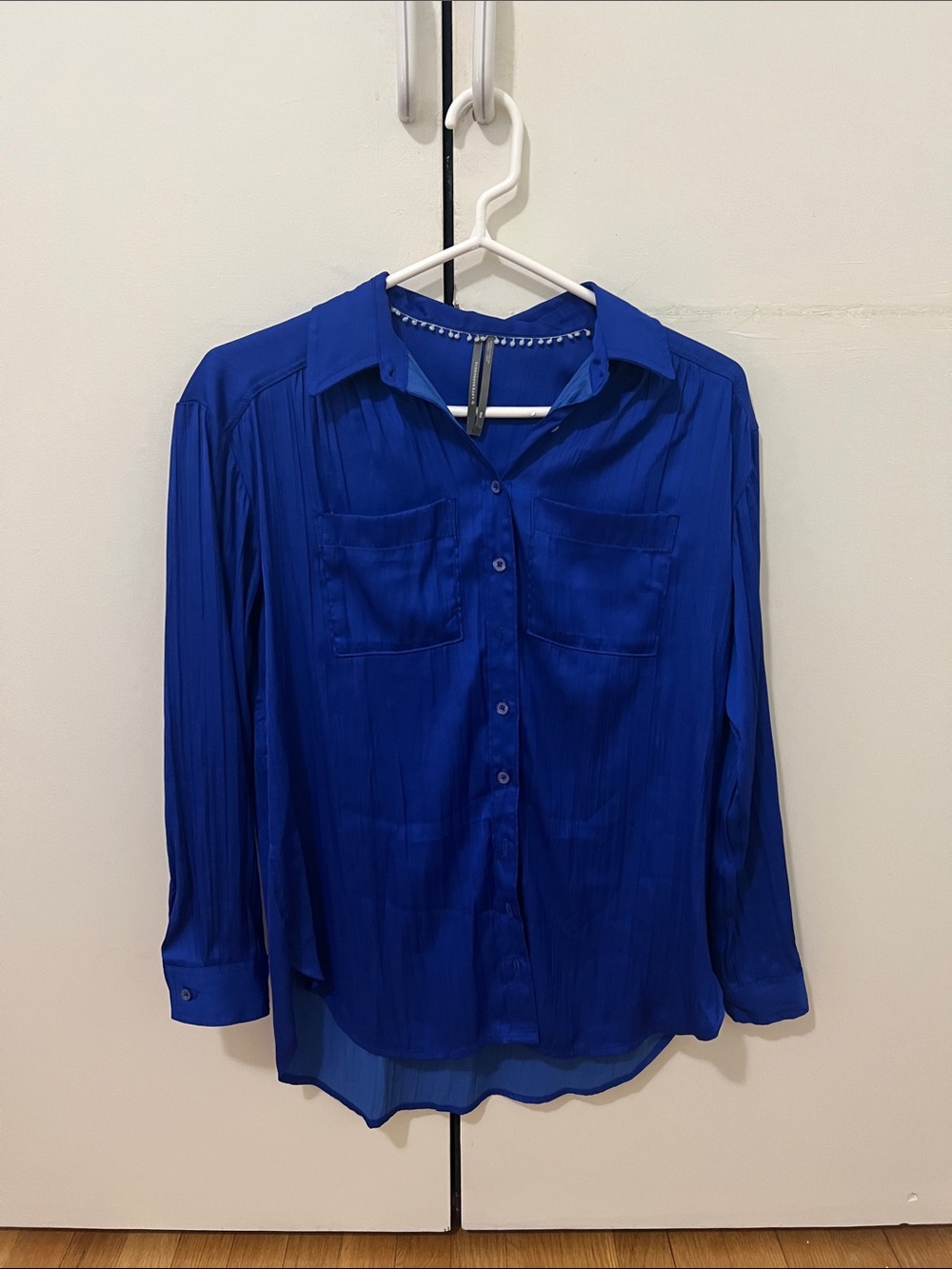Anthropologie Cobalt Blue Button-Down Shirt